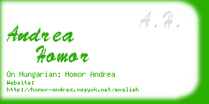 andrea homor business card